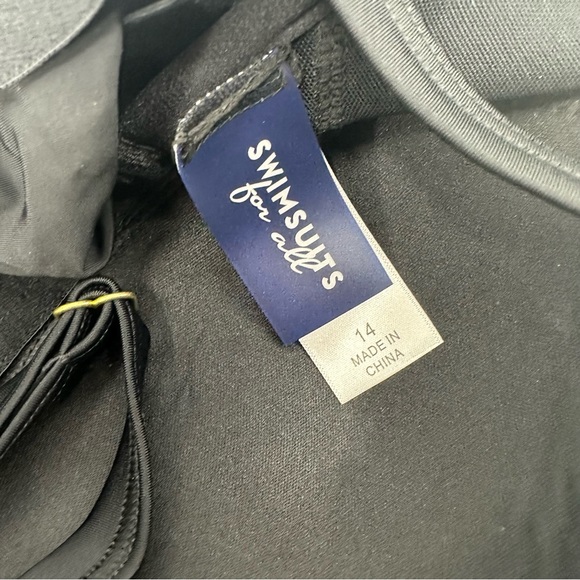 Swimsuits For All Black Swim Top Tankini Size 14 - Picture 4 of 9